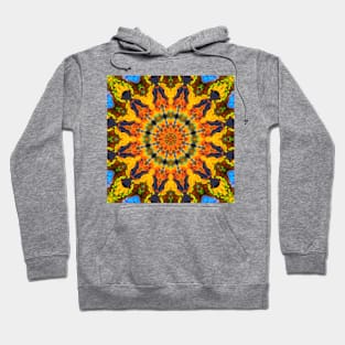 Psychedelic Hippie Orange Blue and Green Hoodie